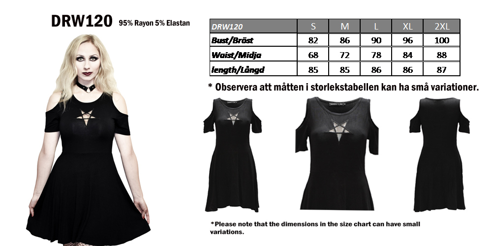 DRW120-Storlekstabell