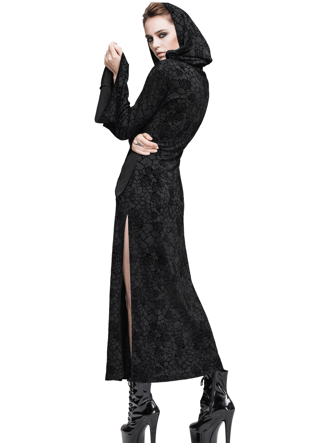 Black roses Maxi hood/klänning — изображение 2