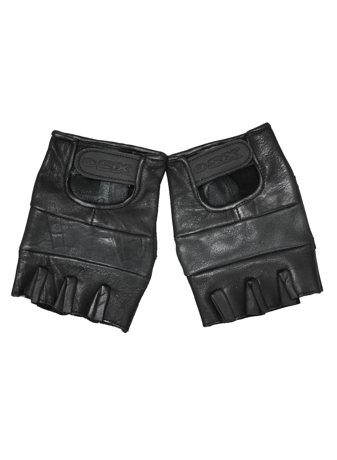 Plain Leather Biker Gloves — изображение 2