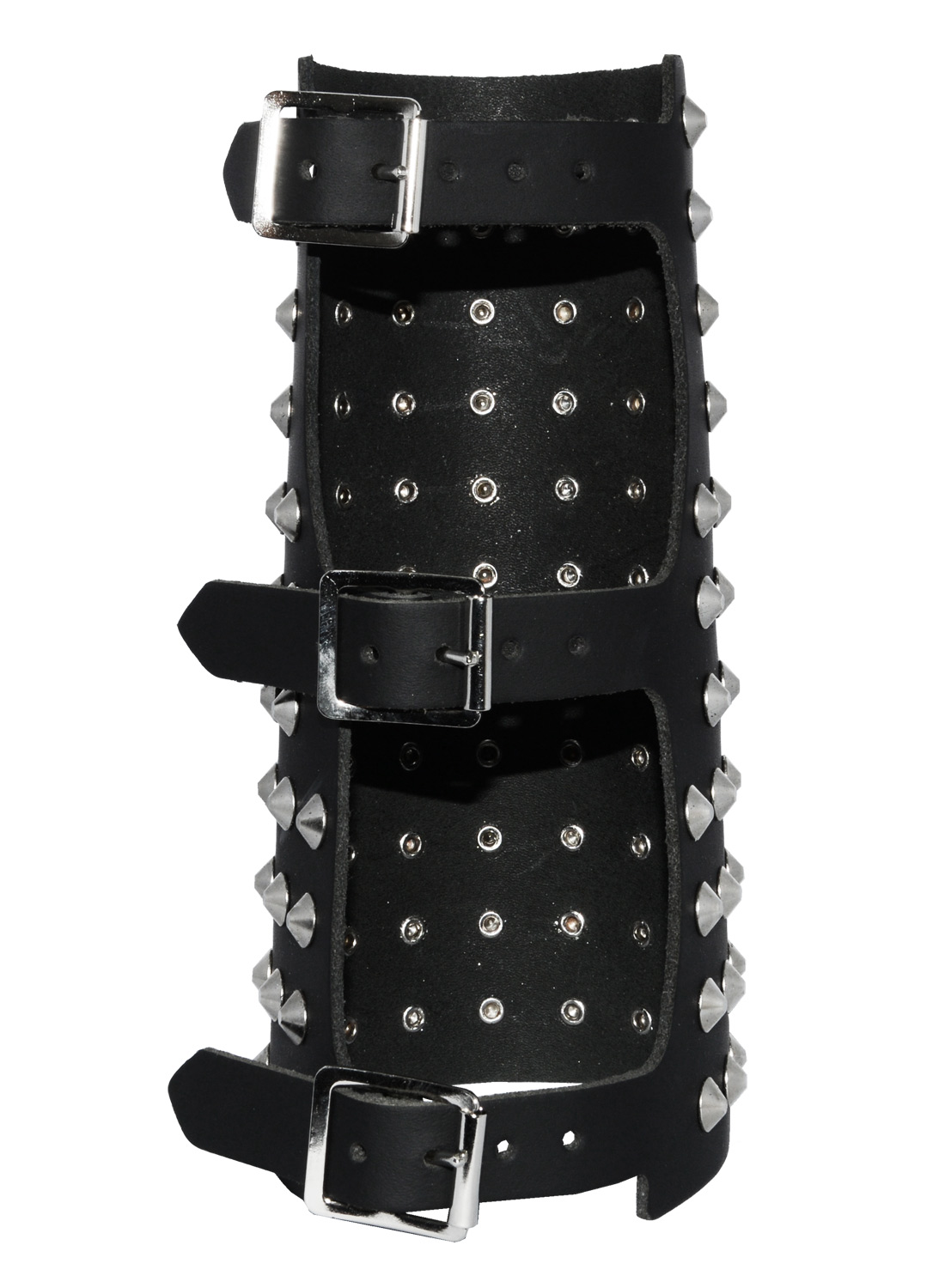 11 Row Con studs Leather Wristband