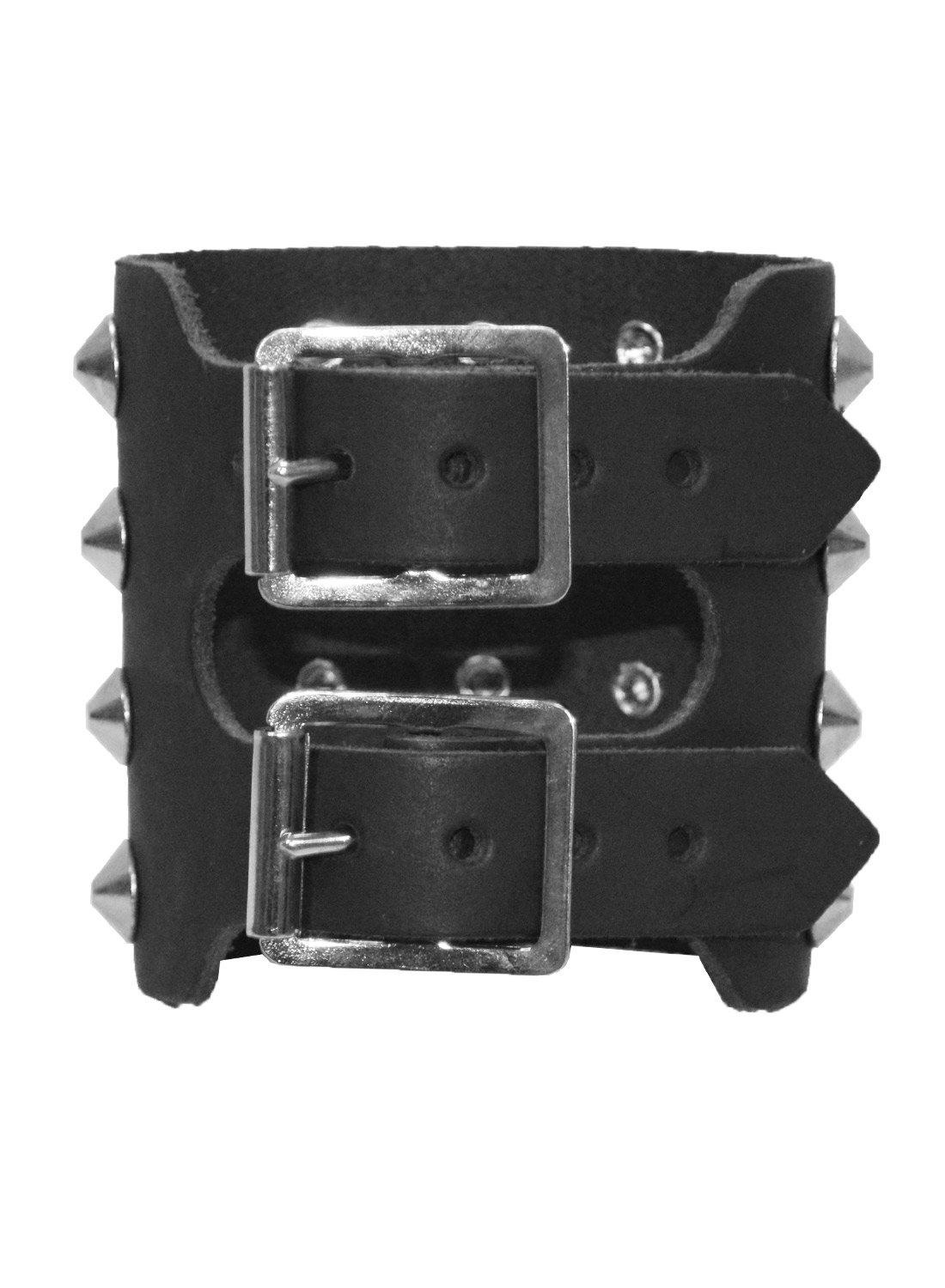 4 Row Con studs Leather Wristband