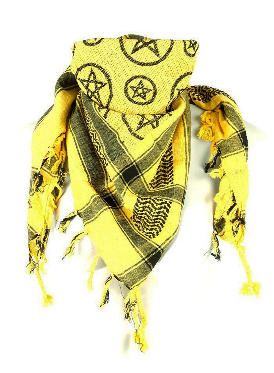 Keffiyeh Yellow Pentagrams