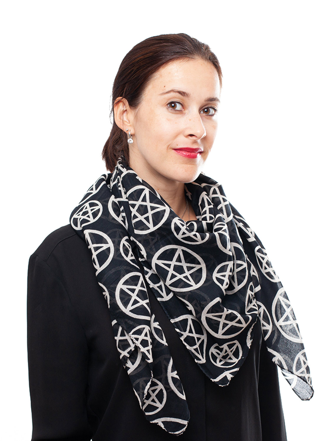 Pentagrams Scarf Black