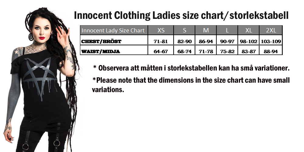 Innocent storlekstabell