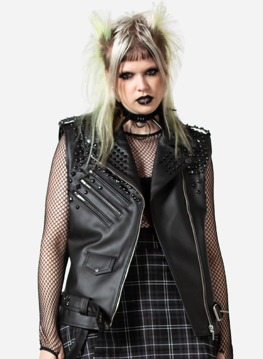 Doom Faux Leather Vest — изображение 3