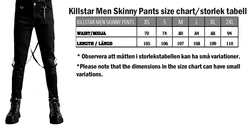 Killstar men skinny Pents