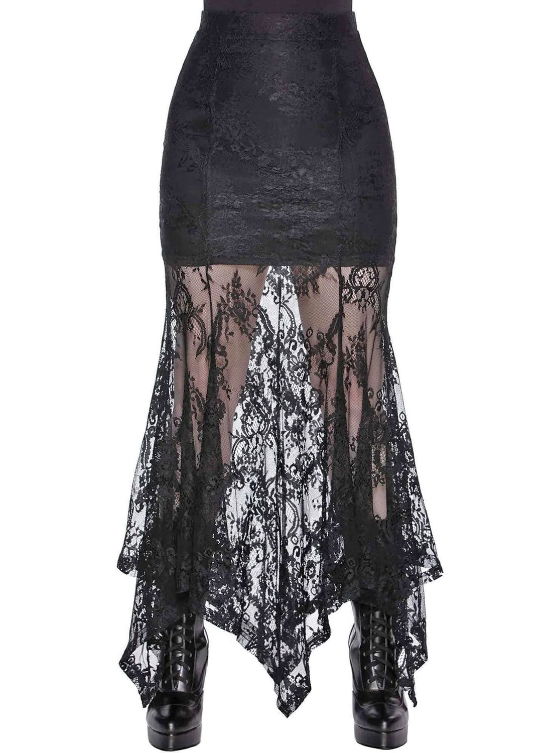 Rose Lace Maxi Skirt