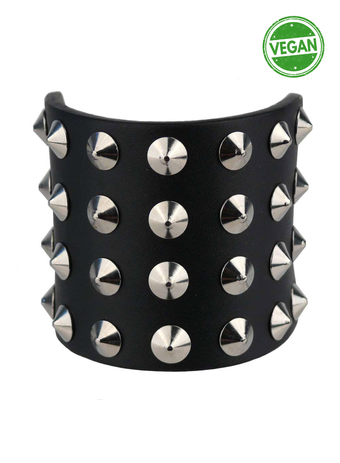 4 Row Con Vegan Leather Wristband