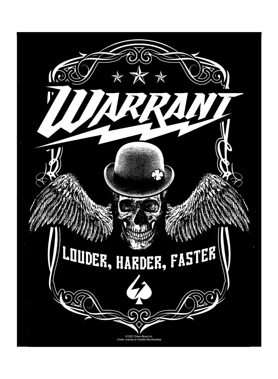 Warrent Louder Harder Faster Back Patch