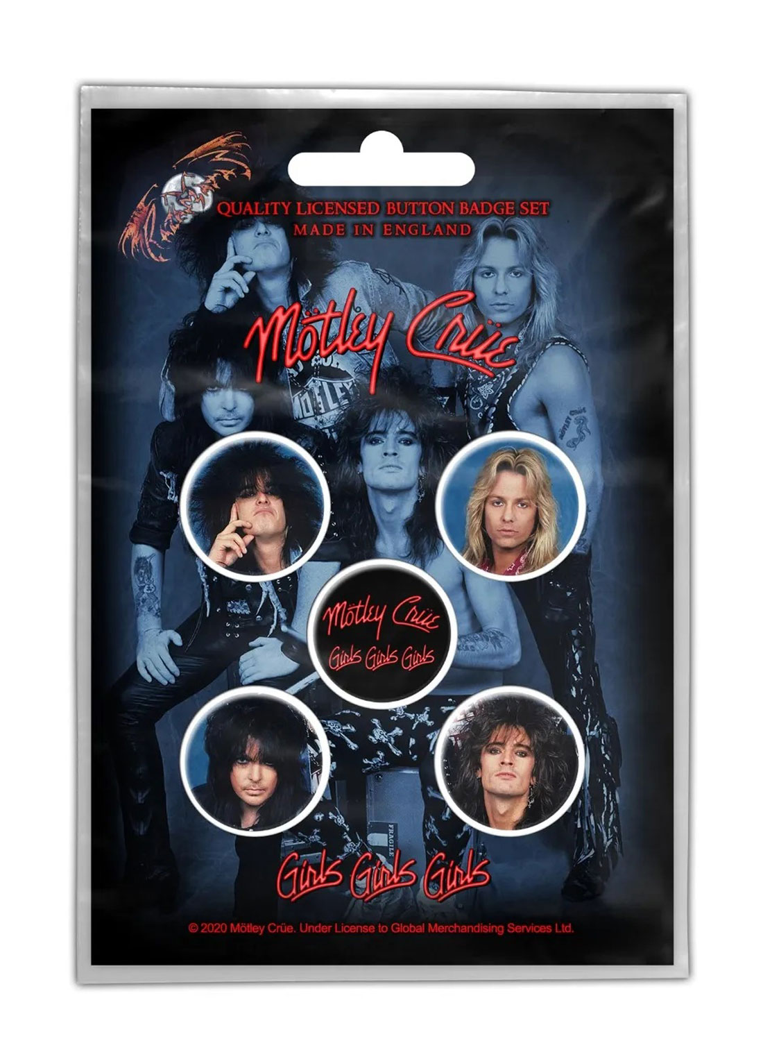 Mötley Crue Girls,Girls,Girls Badge Pack