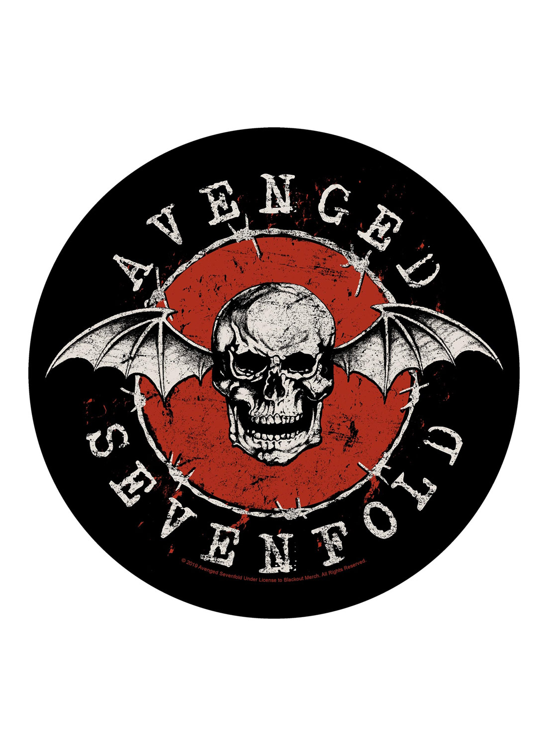Avenged Sevenfold Distressed Skull Back Patch