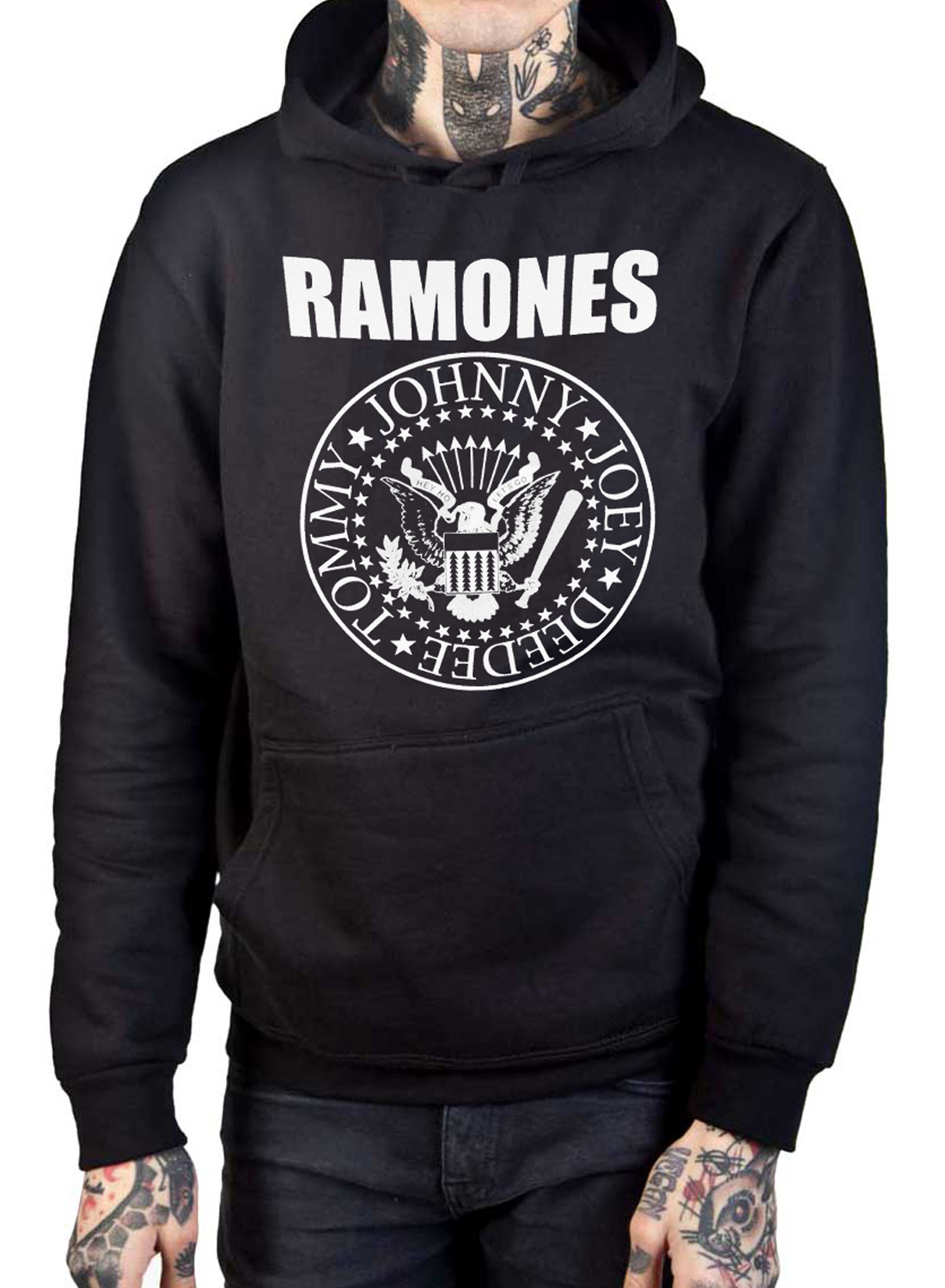 Ramones Presidential Seal Black Hoodie