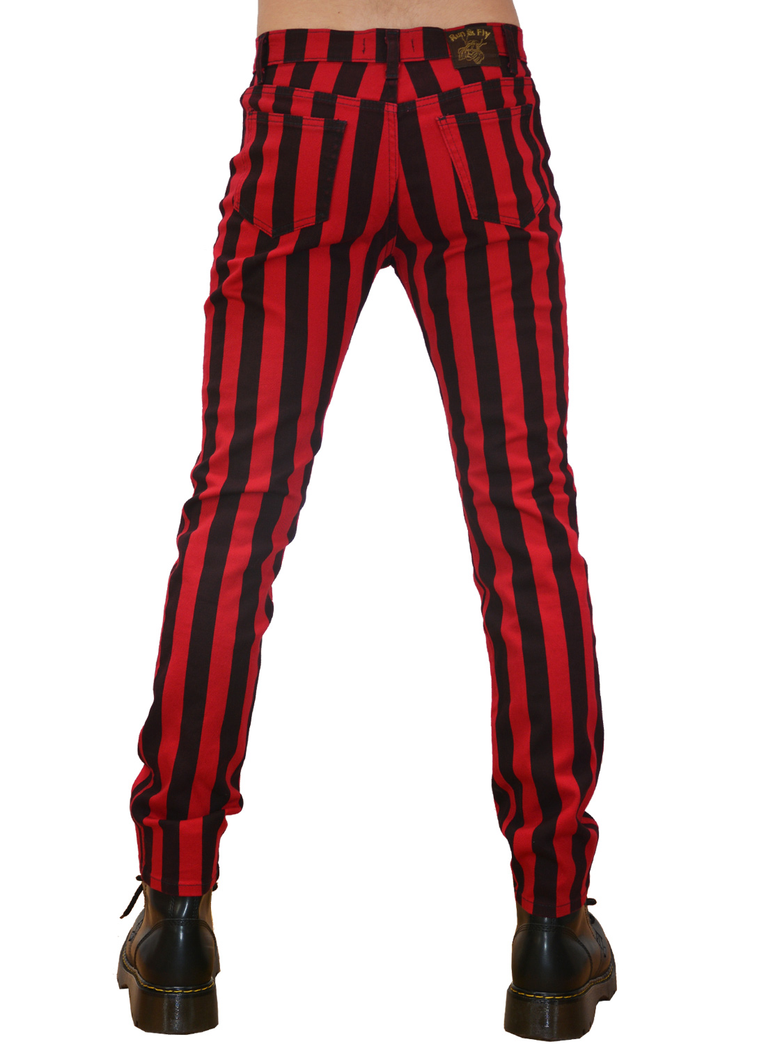 Red Black Striped Pants